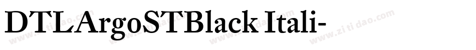 DTLArgoSTBlack Itali字体转换